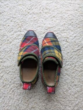 Vivienne Westwood Plaid Slip-On Shoes; US 7